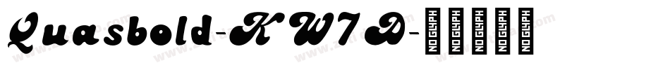 Quasbold-KW7D字体转换
