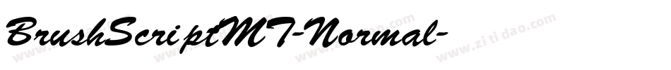 BrushScriptMT-Normal字体转换