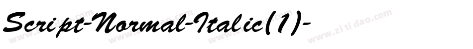 Script-Normal-Italic(1)字体转换