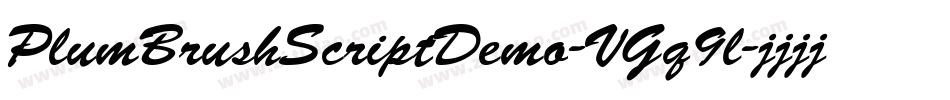 PlumBrushScriptDemo-VGq9l字体转换