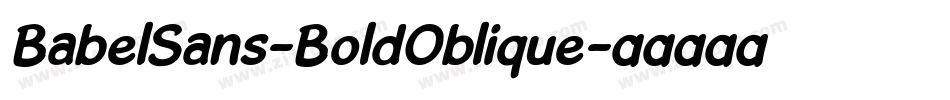 BabelSans-BoldOblique字体转换