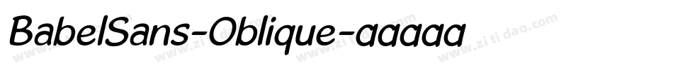 BabelSans-Oblique字体转换