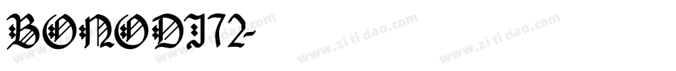 BONODI72字体转换