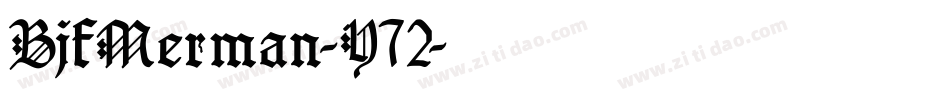 BjfMerman-Y72字体转换