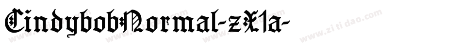 CindybobNormal-zX1a字体转换