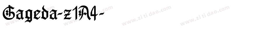 Gageda-z1A4字体转换