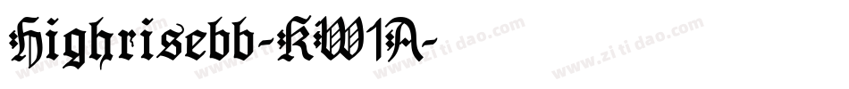 Highrisebb-KW1A字体转换