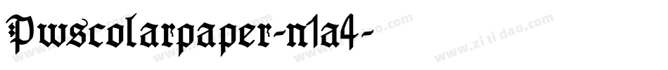 Pwscolarpaper-n1a4字体转换