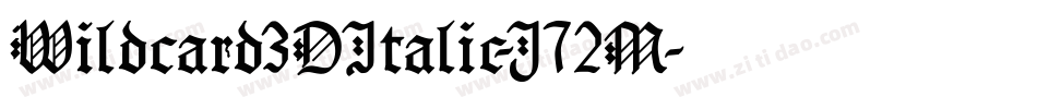 Wildcard3DItalic-J72M字体转换