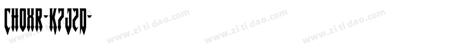Choxr-K7J2D字体转换
