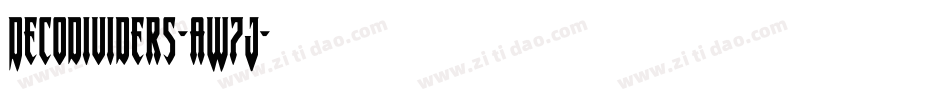 Decodividers-aW7J字体转换