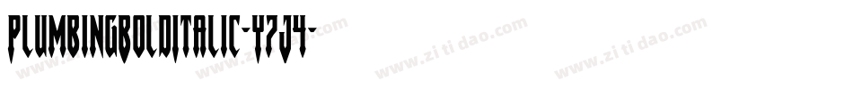 PlumbingBoldItalic-Y7J4字体转换