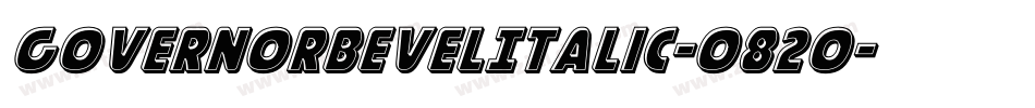 GovernorBevelItalic-o82o字体转换