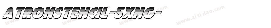 AtronStencil-5XnG字体转换
