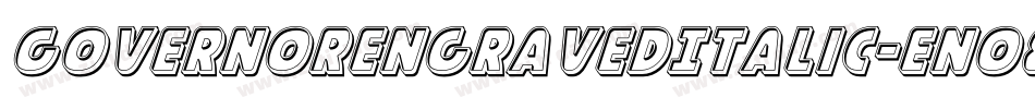 GovernorEngravedItalic-En08字体转换