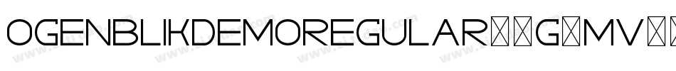 OgenblikDemoRegular-1G2mv字体转换