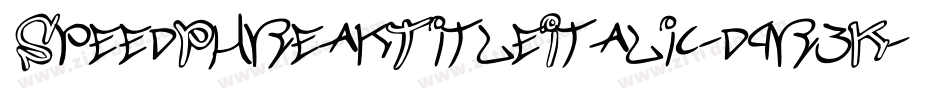 SpeedPhreakTitleItalic-d9r3K字体转换