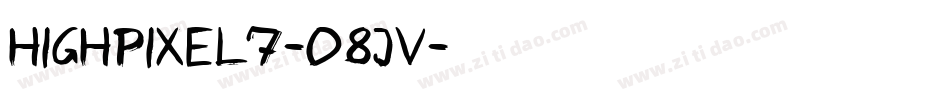 HighPixel7-08jv字体转换