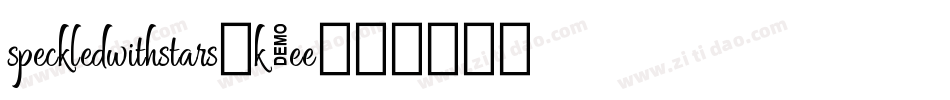 SpeckledWithStars-K1Ee字体转换