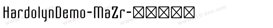HardolynDemo-MaZr字体转换