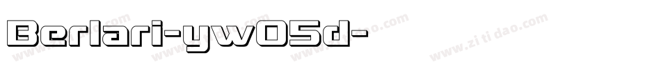 Berlari-yw05d字体转换