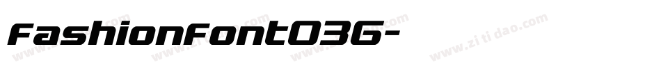 fashionfont036字体转换