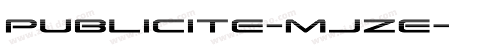 Publicite-MJze字体转换