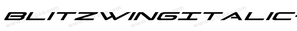 BlitzwingItalic-YWAv字体转换