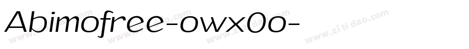 Abimofree-owx0o字体转换