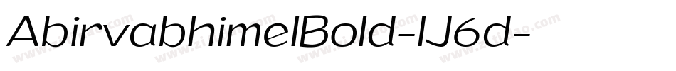 AbirvabhimelBold-lJ6d字体转换