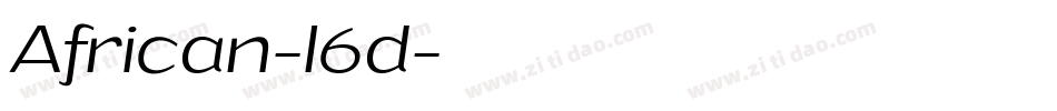 African-l6d字体转换