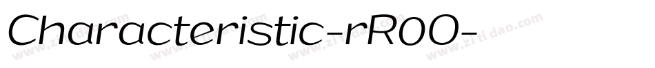 Characteristic-rR0O字体转换