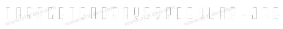 TarrgetEngravedRegular-J7EE字体转换