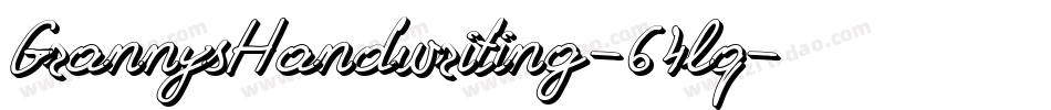GrannysHandwriting-64lq字体转换