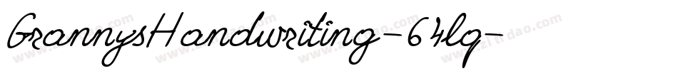 GrannysHandwriting-64lq字体转换
