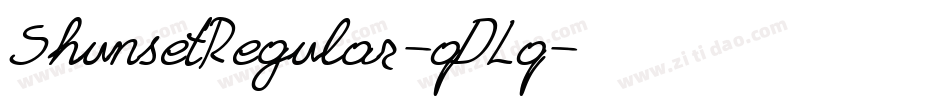 ShunsetRegular-qDLq字体转换 ShunsetRegular-qDLq字体转换
