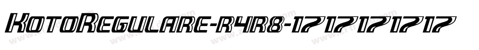 KotoRegulare-r4r8字体转换