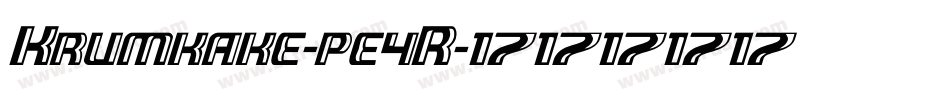 Krumkake-pe4R字体转换