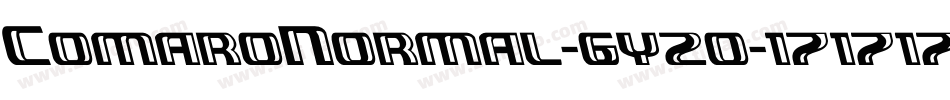 ComaroNormal-6y2o字体转换