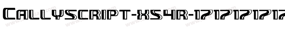 Callyscript-x54r字体转换