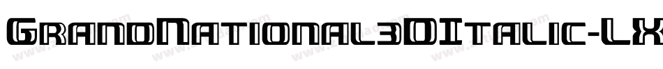 GrandNational3DItalic-LX54字体转换