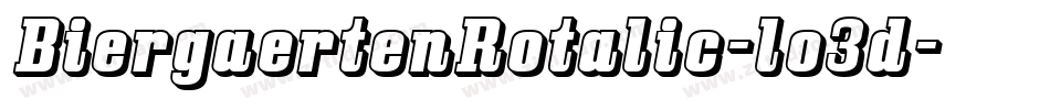 BiergaertenRotalic-lo3d字体转换