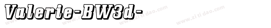 Valerie-BW3d字体转换