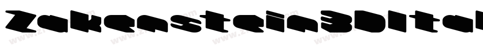 Zakenstein3DItalic-VaBw字体转换