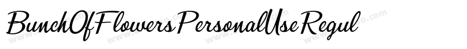BunchOfFlowersPersonalUseRegular-nOvM字体转换
