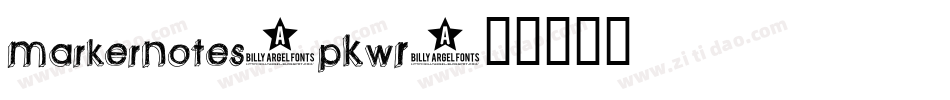 MarkerNotes-pKwR字体转换