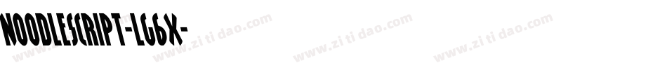 Noodlescript-lg6X字体转换