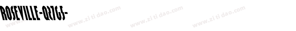 Roseville-qZ7g5字体转换