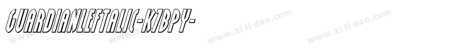 GuardianLeftalic-K7BPy字体转换