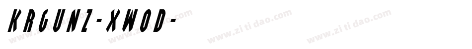 KrGunz-XWOd字体转换 KrGunz-XWOd字体转换